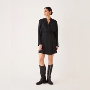 Frank & Oak black wrap dress NWT